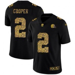 Cleveland Browns #2 Amari Cooper Men's Leopard Print Fashion Vapor Limited NFL Jersey Black
