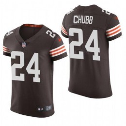 Cleveland Browns #24 Nick Chubb Men's Brwon Team Color Men's Stitched NFL 2020 Vapor Untouchable Elite Jersey