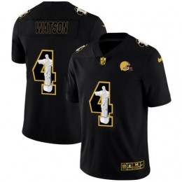 Cleveland Browns #4 Deshaun Watson Men's Carbon Black Vapor Cristo Redentor Limited NFL Jersey
