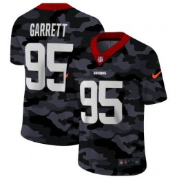 Cleveland Browns #95 Myles Garrett Men's 2020 Black CAMO Vapor Untouchable Limited Stitched NFL Jersey