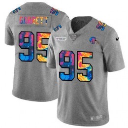Cleveland Browns #95 Myles Garrett Men's Multi-Color 2020 NFL Crucial Catch NFL Jersey Greyheather