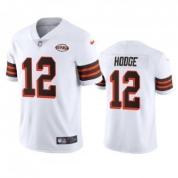 Cleveland Cleveland Browns #12 Khadarel Hodge 1946 Collection Alternate Vapor Limited NFL Jersey – White Men's