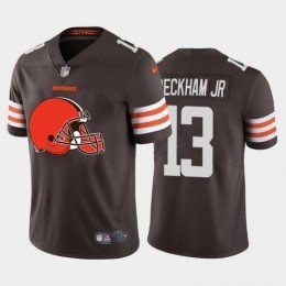 Cleveland Cleveland Browns #13 Odell Beckham Jr. Brown Men's Big Team Logo Vapor Limited NFL Jersey