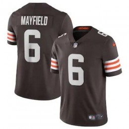 Cleveland Cleveland Browns #6 Baker Mayfield Men's Brown 2020 Vapor Limited Jersey