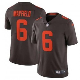 Cleveland Cleveland Browns #6 Baker Mayfield Men's Brown Alternate 2020 Vapor Limited Jersey