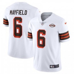 Cleveland Cleveland Browns #6 Baker Mayfield 1946 Collection Alternate Vapor Limited NFL Jersey – White Men's