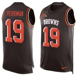 Browns #19 Breshad Perriman Brown Team Color Men's Stitched NFL Limited Tank Top Jersey