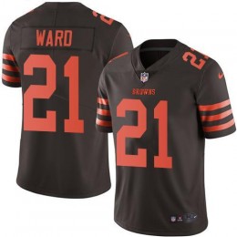Browns #21 Denzel Ward Brown Men's Stitched NFL Limited Rush Jersey