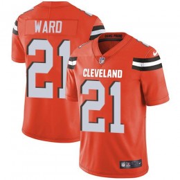 Browns #21 Denzel Ward Orange Alternate Men's Stitched NFL Vapor Untouchable Limited Jersey