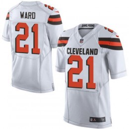 Browns #21 Denzel Ward White Men's Stitched NFL Elite Jersey