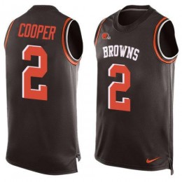 Browns #2 Amari Cooper Brown Team Color Men's Stitched NFL Limited Tank Top Jersey