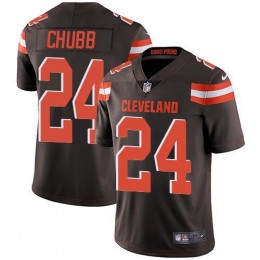 Browns #24 Nick Chubb Brown Team Color Men's Stitched NFL Vapor Untouchable Limited Jersey