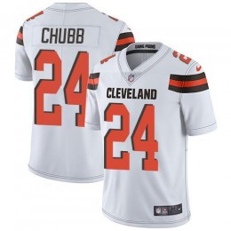 Browns #24 Nick Chubb White Men's Stitched NFL Vapor Untouchable Limited Jersey