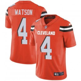 Browns #4 Deshaun Watson Orange Alternate Men's Stitched NFL Vapor Untouchable Limited Jersey