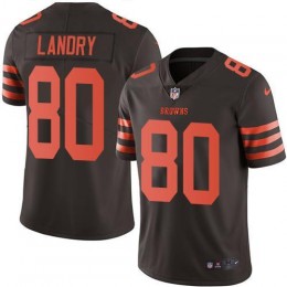 Browns #80 Jarvis Landry Brown Men's Stitched NFL Limited Rush Jersey
