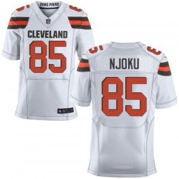 Browns #85 David Njoku White Men's Stitched NFL New Elite Jersey