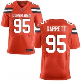 Browns #95 Myles Garrett Orange Alternate Men's Stitched NFL New Elite Jersey