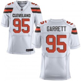 Browns #95 Myles Garrett White Men's Stitched NFL New Elite Jersey