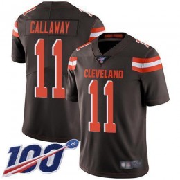 Cleveland Browns #11 Antonio Callaway Brown Team Color Men's Stitched NFL 100th Season Vapor Limited Jersey
