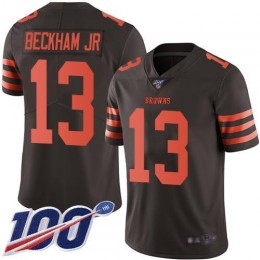 Cleveland Browns #13 Odell Beckham Jr Brown Men's Stitched NFL Limited Rush 100th Season Jersey