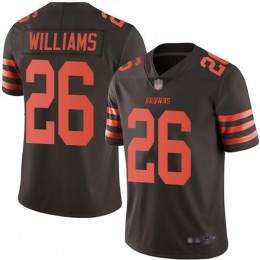 Cleveland Browns #26 Greedy Williams Brown Men's Stitched NFL Limited Rush Jersey