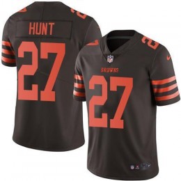 Cleveland Browns #27 Kareem Hunt Brown Men's Stitched NFL Limited Rush Jersey