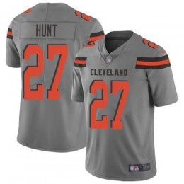 Cleveland Browns #27 Kareem Hunt Gray Men's Stitched NFL Limited Inverted Legend Jersey