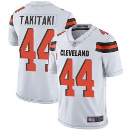 Cleveland Browns #44 Sione Takitaki White Men's Stitched NFL Vapor Untouchable Limited Jersey