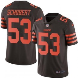 Cleveland Browns #53 Joe Schobert Brown Men's Stitched NFL Limited Rush Jersey