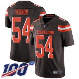 Cleveland Browns #54 Olivier Vernon Brown Team Color Men's Stitched NFL 100th Season Vapor Limited Jersey