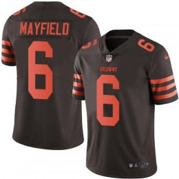 Cleveland Browns #6 Baker Mayfield Brown Men's Stitched NFL Limited Rush Jersey