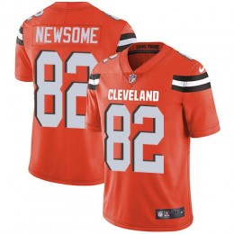 Cleveland Browns #82 Ozzie Newsome Orange Alternate Men's Stitched NFL Vapor Untouchable Limited Jersey