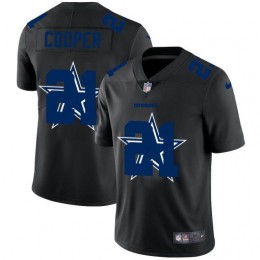 Dallas Cowboys #21 Ezekiel Elliott Men's Team Logo Dual Overlap Limited NFL Jersey Black
