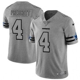 Dallas Cowboys #4 Dak Prescott Men's Gray Gridiron II Vapor Untouchable Limited NFL Jersey