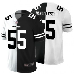 Dallas Cowboys #55 Leighton Vander Esch Men's Black V White Peace Split Vapor Untouchable Limited NFL Jersey
