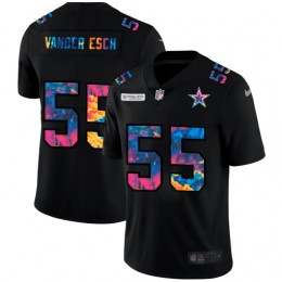 Dallas Cowboys #55 Leighton Vander Esch Men's Multi-Color Black 2020 NFL Crucial Catch Vapor Untouchable Limited Jersey