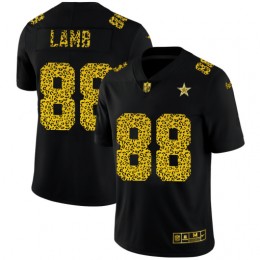 Dallas Cowboys #88 CeeDee Lamb Men's Leopard Print Fashion Vapor Limited NFL Jersey Black