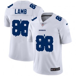 Dallas Cowboys #88 CeeDee Lamb White Men's Team Logo Dual Overlap Limited NFL Jersey