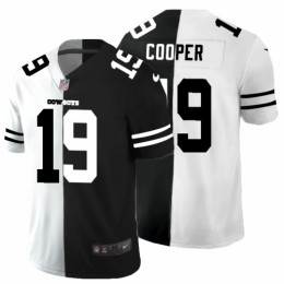 Dallas Dallas Cowboys #19 Amari Cooper Men's Black V White Peace Split Vapor Untouchable Limited NFL Jersey