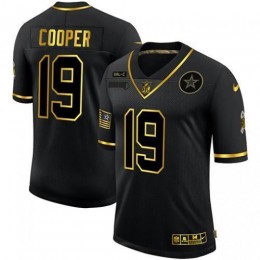 Dallas Dallas Cowboys #19 Amari Cooper Men's 2020 Salute To Service Golden Limited NFL Jersey Black Men's