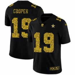 Dallas Dallas Cowboys #19 Amari Cooper Men's Leopard Print Fashion Vapor Limited NFL Jersey Black Men's