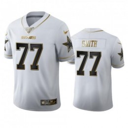 Dallas Dallas Cowboys #77 Tyron Smith Men's White Golden Edition Vapor Limited NFL 100 Jersey