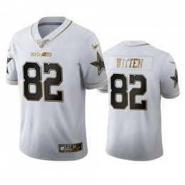 Dallas Dallas Cowboys #82 Jason Witten Men's White Golden Edition Vapor Limited NFL 100 Jersey