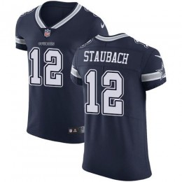 Cowboys #12 Roger Staubach Navy Blue Team Color Men's Stitched NFL Vapor Untouchable Elite Jersey