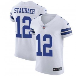 Cowboys #12 Roger Staubach White Men's Stitched NFL Vapor Untouchable Elite Jersey