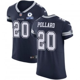 Cowboys #20 Tony Pollard Navy Blue Team Color Men's Stitched With Established In 1960 Patch NFL Vapor Untouchable Elite Jersey