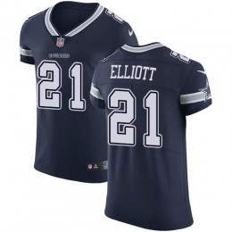 Cowboys #21 Ezekiel Elliott Navy Blue Team Color Men's Stitched NFL Vapor Untouchable Elite Jersey