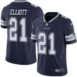 Cowboys #21 Ezekiel Elliott Navy Blue Team Color Men's Stitched NFL Vapor Untouchable Limited Jersey