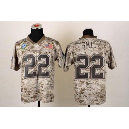 Cowboys #22 Emmitt Smith Camo Men's Stitched NFL New Elite USMC Jersey