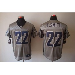 Cowboys #22 Emmitt Smith Grey Shadow Men's Stitched NFL Elite Jersey